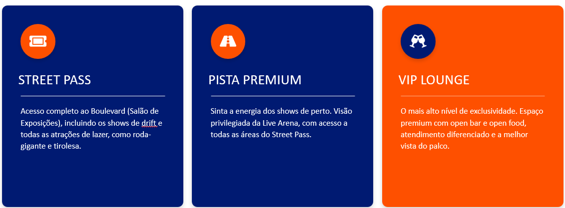 Tipos de ingressos do Suhai Festival Interlagos 2026: Street Pass, Pista Premium e VIP Lounge